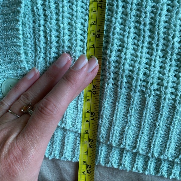 MNG by Mango Women’s Lime Green Knit Cardigan Sweater Size M Lounge Beach Top - Picture 5 of 6